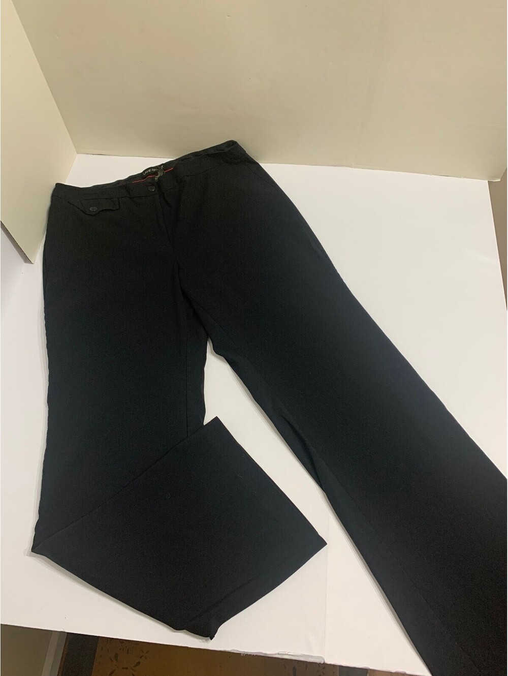 Lane Bryant Womens 16 Tall Black Dress Pants Stretch Wide Leg Trousers